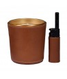CAJA VELA AROMÁTICA CON MECHERO. AROMA LEATHER