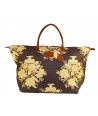 BOLSO SAFARI TELA AZUL FLORES L